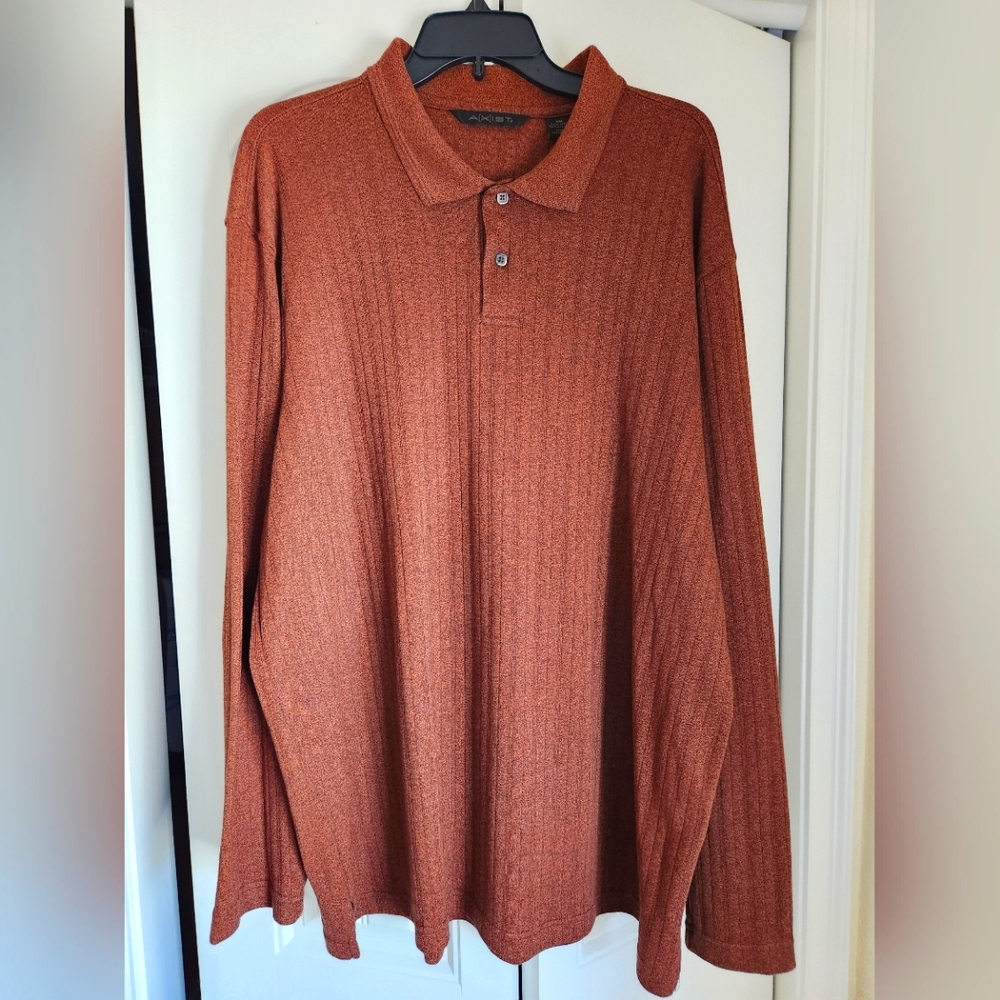 Men's Axist Long Sleeve Polo Sz XXL!